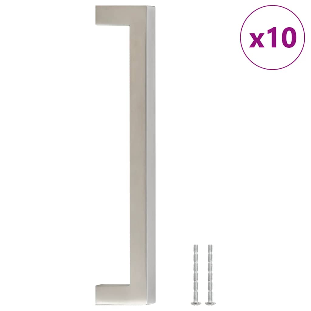 Vidaxx håndtag 10 stk 160 mm rustfrit stål sølvfarvet