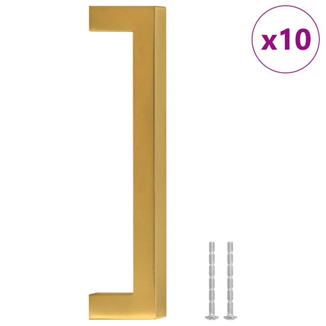 Vidaxx håndtag 10 stk 128 mm rustfrit stål guldfarvet
