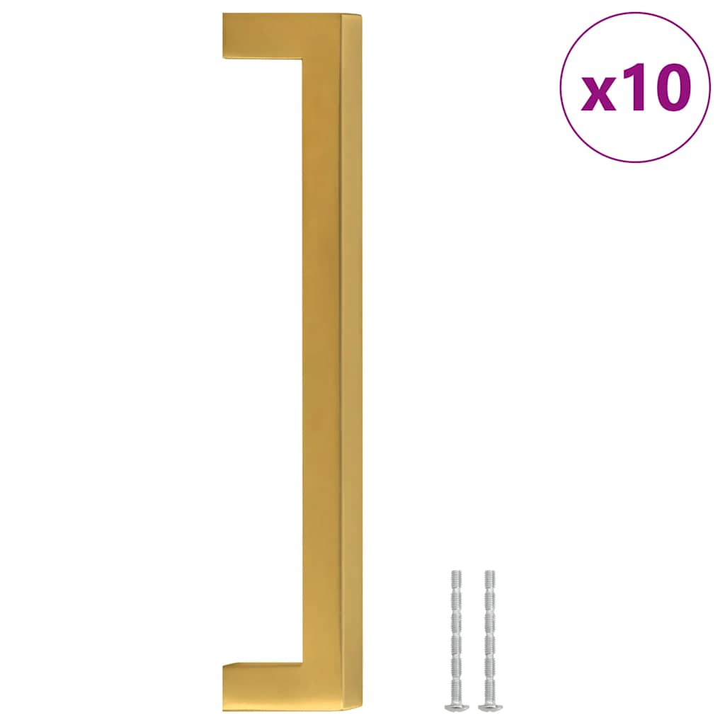 Vidaxx håndtag 10 stk 160 mm rustfrit stål guldfarvet