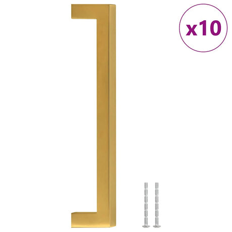 Vidaxx håndtag 10 stk 160 mm rustfrit stål guldfarvet