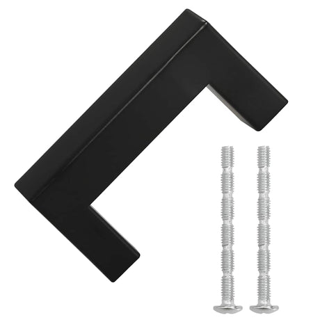VidaXL håndtag 10 stk 64 mm rustfrit stål sort