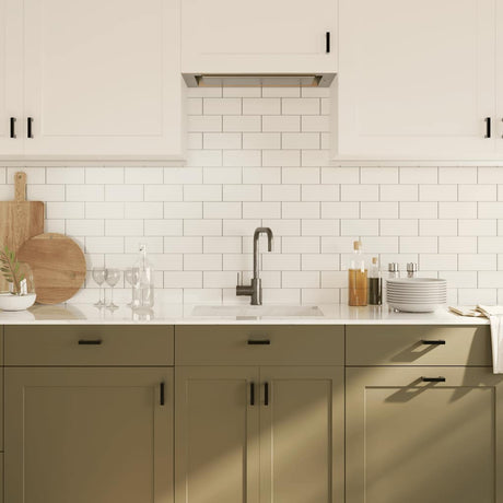 VidaXL håndtag 10 stk 64 mm rustfrit stål sort