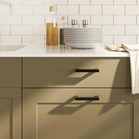 VidaXL håndtag 10 stk 96 mm rustfrit stål sort