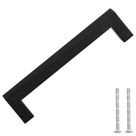 VidaXL håndtag 10 stk 128 mm rustfrit stål sort