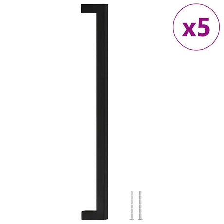 VidaXL håndtag 5 stk 320 mm rustfrit stål sort