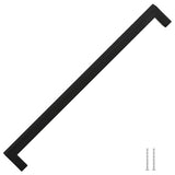 VidaXL håndtag 5 stk 320 mm rustfrit stål sort