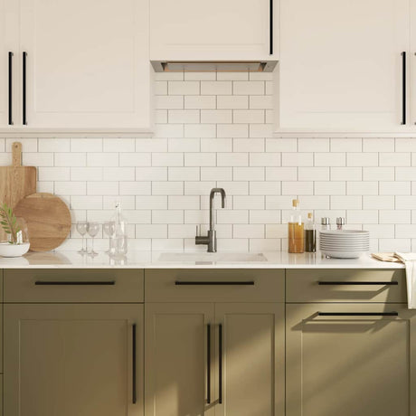 VidaXL håndtag 5 stk 320 mm rustfrit stål sort