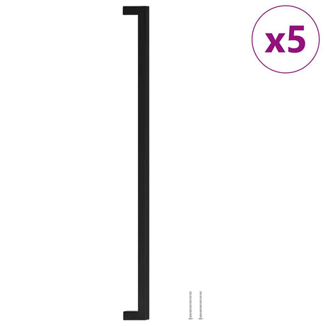VidaXL håndtag 5 stk 480 mm rustfrit stål sort