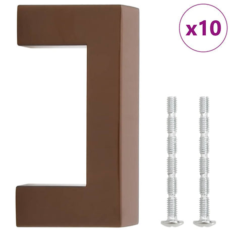 VidaXL håndtag 10 stk 64 mm rustfrit stål bronzefarvet