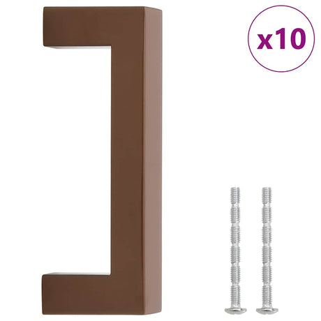 VidaXL håndtag 10 stk 96 mm rustfrit stål bronzefarvet