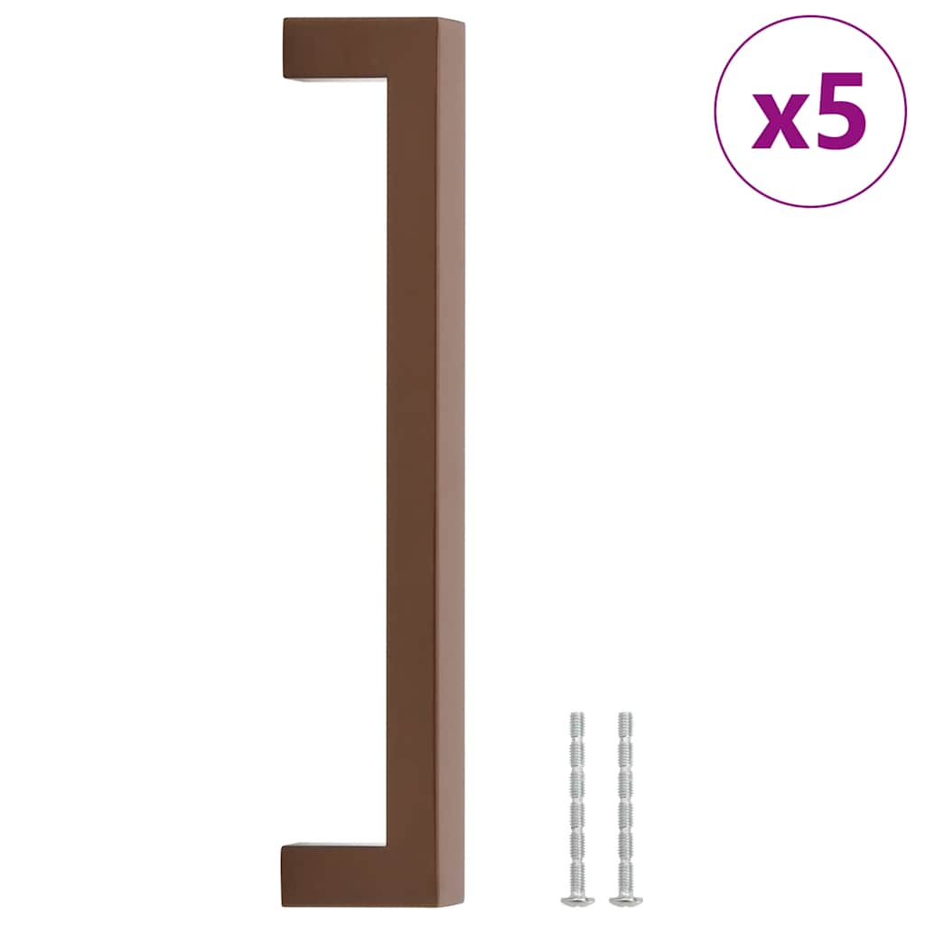 VidaXL håndtag 5 stk 192 mm rustfrit stål bronzefarvet