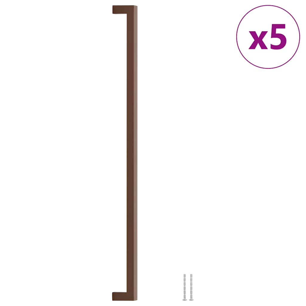 VidaXL håndtag 5 stk 480 mm rustfrit stål bronzefarvet
