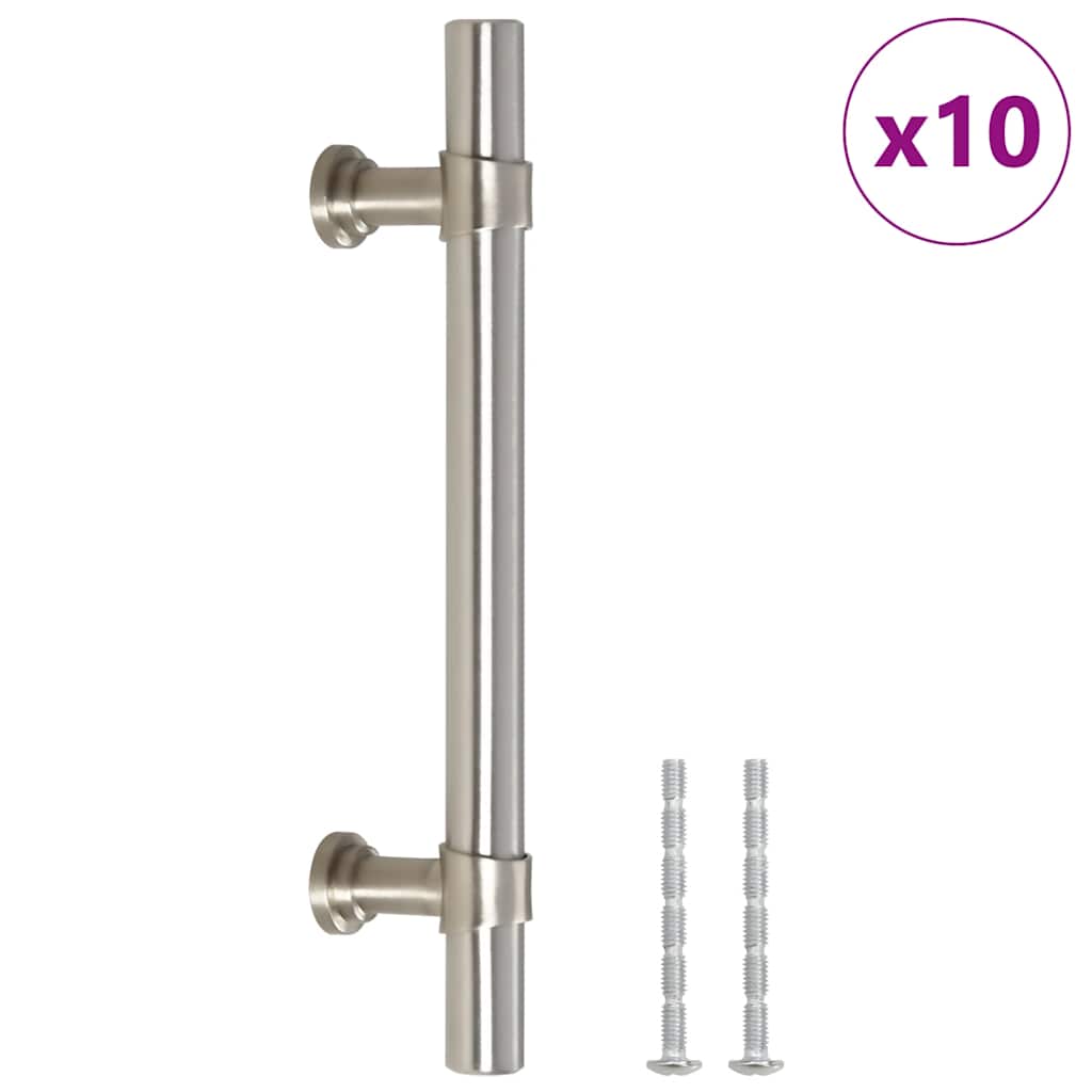 VidaXL håndtag 10 stk 96 mm rustfrit stål sølvfarvet