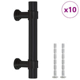 VidaXL håndtag 10 stk 64 mm rustfrit stål sort