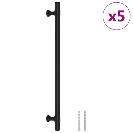 VidaXL håndtag 5 stk 224 mm rustfrit stål sort