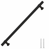 VidaXL håndtag 5 stk 224 mm rustfrit stål sort