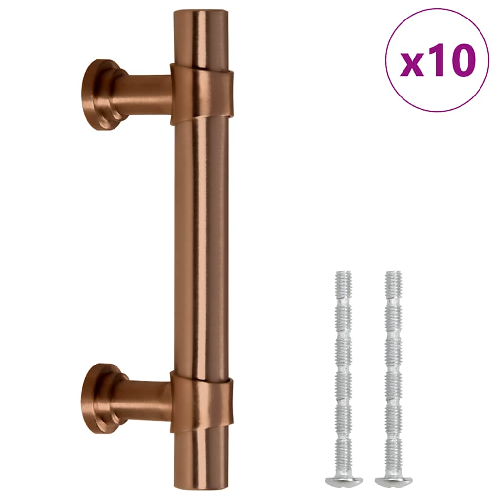 VidaXL håndtag 10 stk 64 mm rustfrit stål bronzefarvet