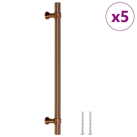 VidaXL håndtag 5 stk 192 mm rustfrit stål bronzefarvet