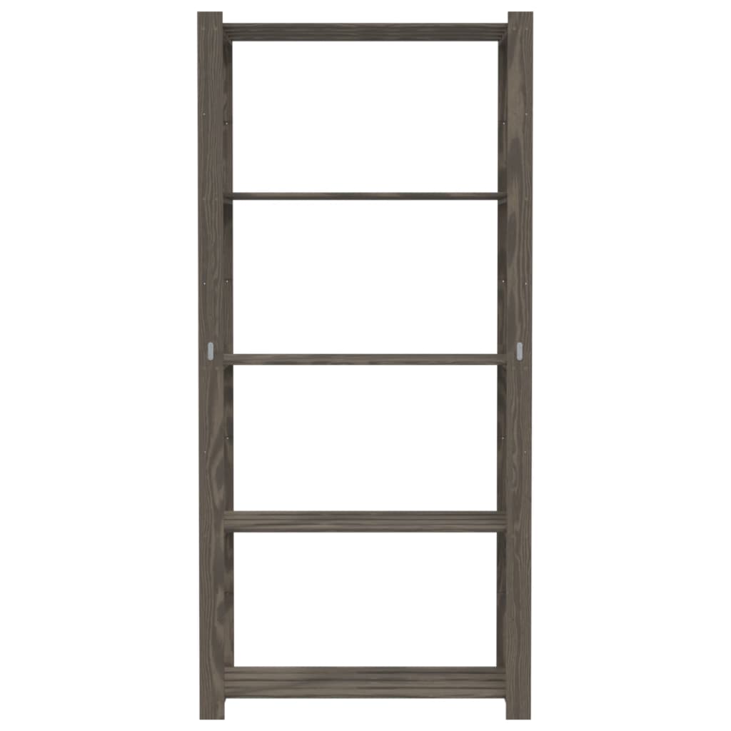 Vidaxx opbevaringsstativ 5-lags 80x38x170 cm massiv fyrretræ grå