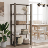 Vidaxx opbevaringsstativ 5-lags 80x38x170 cm massiv fyrretræ grå