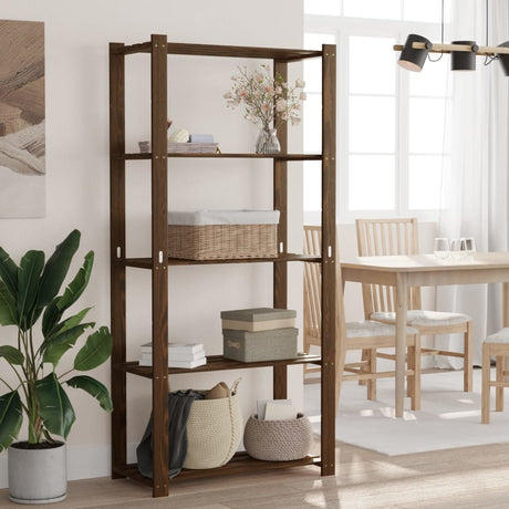 Vidaxx opbevaringsstativ 5-lags 80x38x170 cm massiv fyrretræ brun