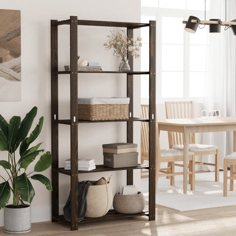Vidaxx opbevaringsstativ 5-lags 80x38x170 cm massiv fyrretræ sort
