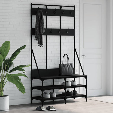 Vidaxx tøjstativ med skostativ 100x40x184 cm sort