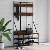 Vidaxx tøjstativ med skostativ 100x40x184 cm brun eg farve