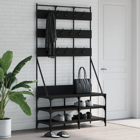 Vidaxx tøjstativ med skostativ 100x40x184 cm sort
