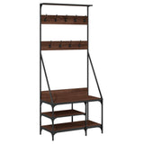 Vidaxx tøjstativ med skostativ 80x40x184 cm brun eg farve
