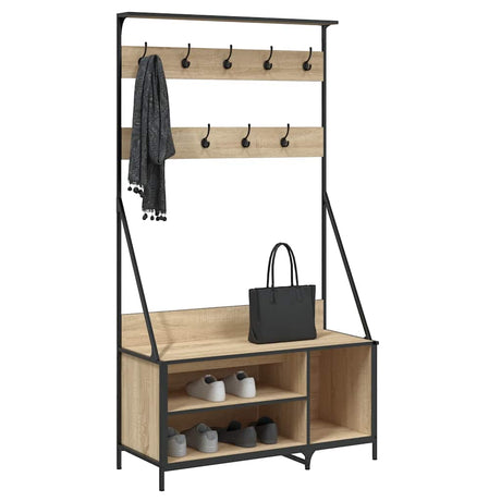 VidaXL tøjstativ med skostativ 100x41x184 cm sonoma eg-farvet