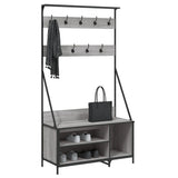 VidaXL tøjstativ med skostativ 100x41x184 cm grå sonoma