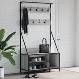 VidaXL tøjstativ med skostativ 100x41x184 cm grå sonoma