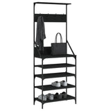 VidaXL tøjstativ med skostativ 70x34x184 cm sort