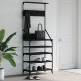 VidaXL tøjstativ med skostativ 70x34x184 cm sort