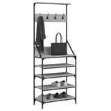 VidaXL tøjstativ med skostativ 70x34x184 cm grå sonoma eg farve