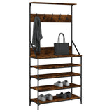 Vidaxx tøjstativ med skostativ 90x34x184 cm røget eg