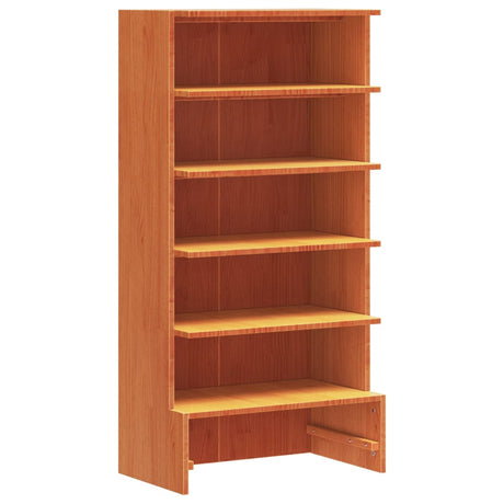 Vidaxx skoskab 52x30x104 cm massiv fyrretræ, vask brun