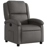 Vidaxl fauteuil echt leer grijs