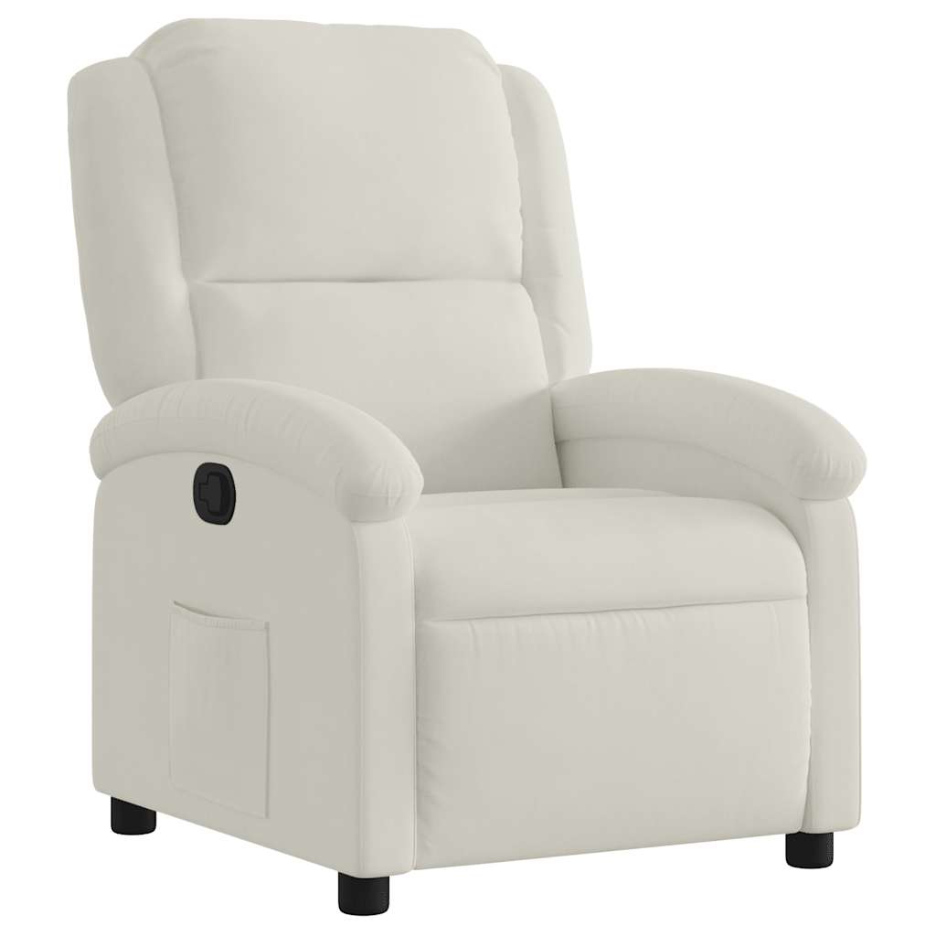 Vidaxl relaxfauteuil crème fluweel