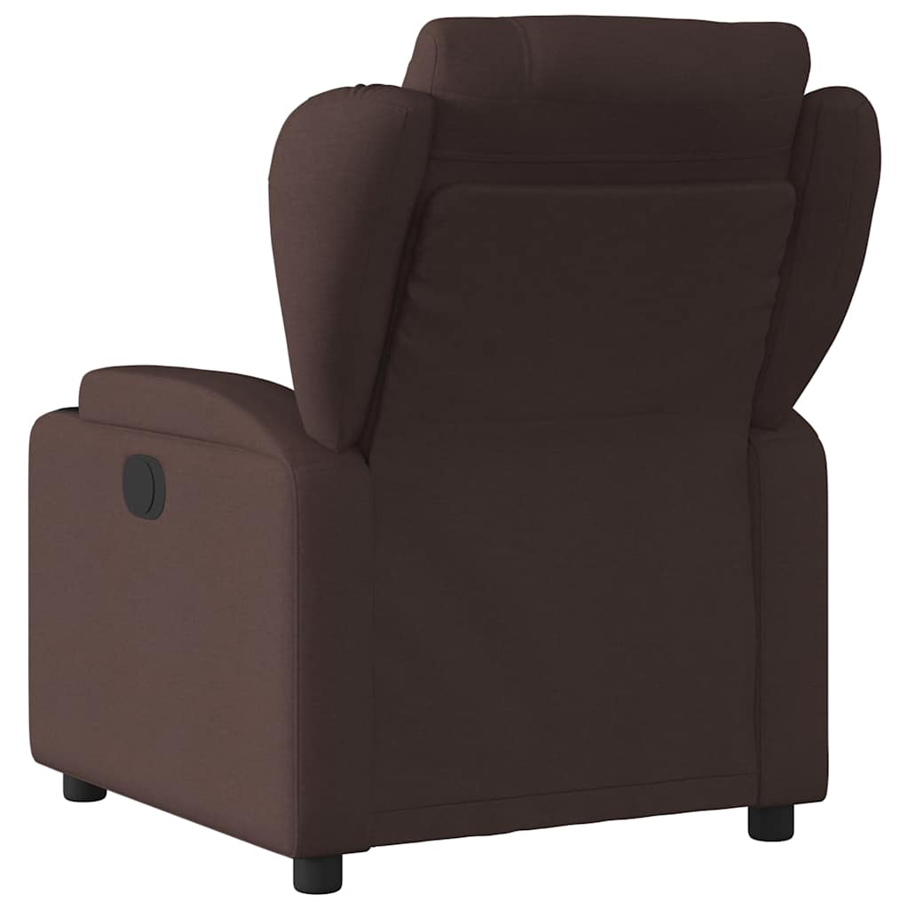 Vidaxl fauteuil verstelbaar stof donkerbruin