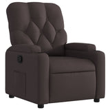 Vidaxl fauteuil verstelbaar stof donkerbruin