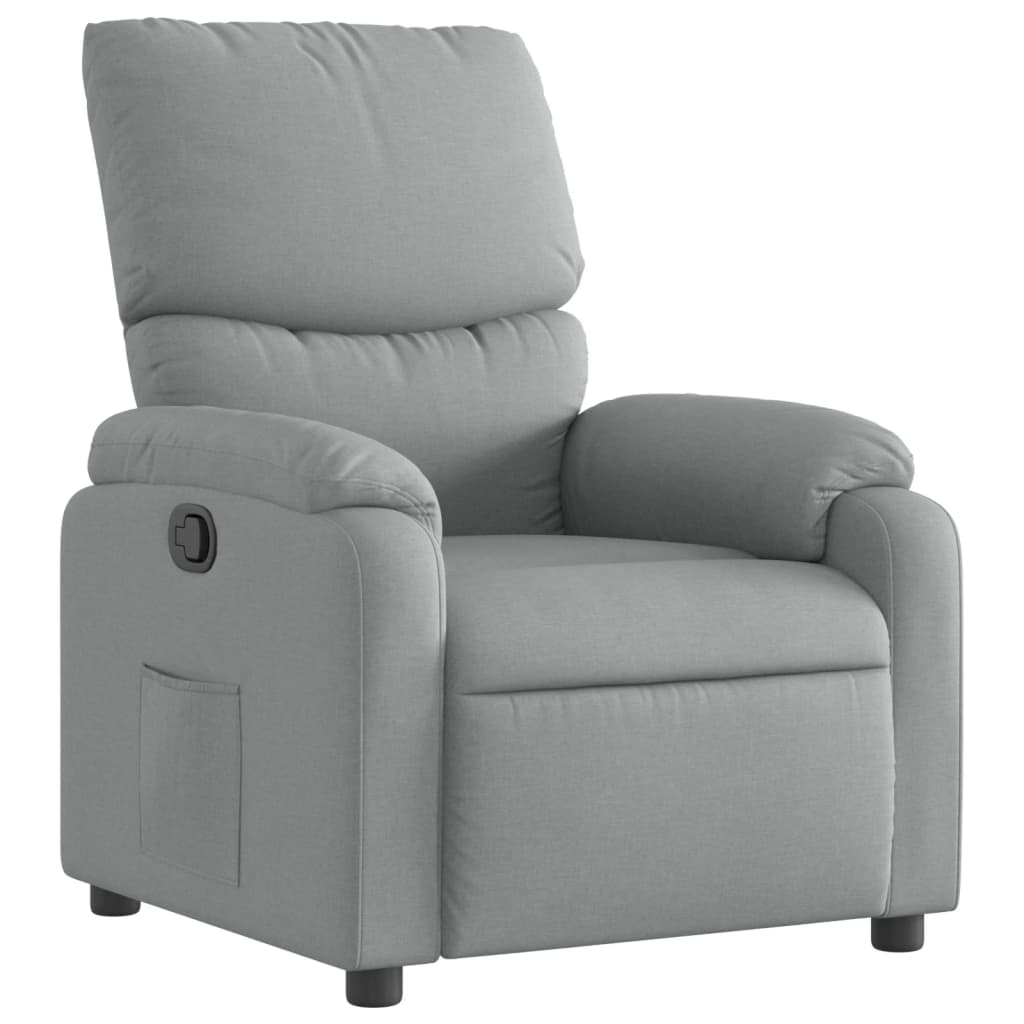 Vidaxl fauteuil verstelbaar stof lichtgrijs