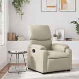 Vidaxl fauteuil verstelbaar kunstleer crèmekleurig