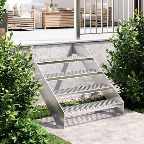 Vidaxl trin trinnet 80x24x7 cm galvaniseret stål