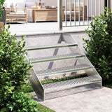 Vidaxxl trappetrinsgitter 100x24x7 cm galvaniseret stål