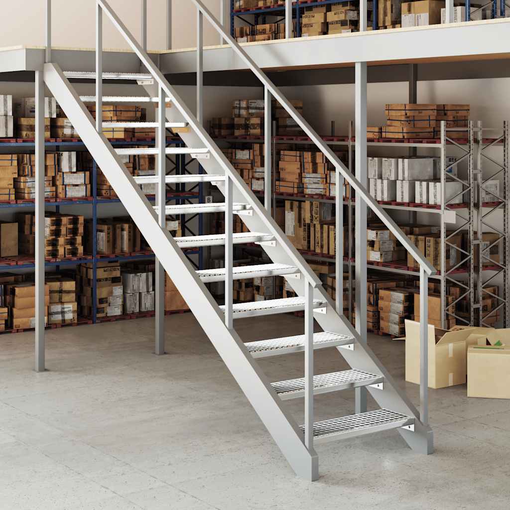 Vidaxxl trappetrinsgitter 70x24x7 cm galvaniseret stål