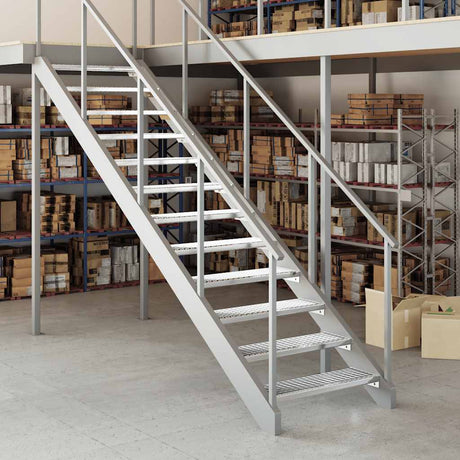Vidaxl trin trinnet 80x24x7 cm galvaniseret stål