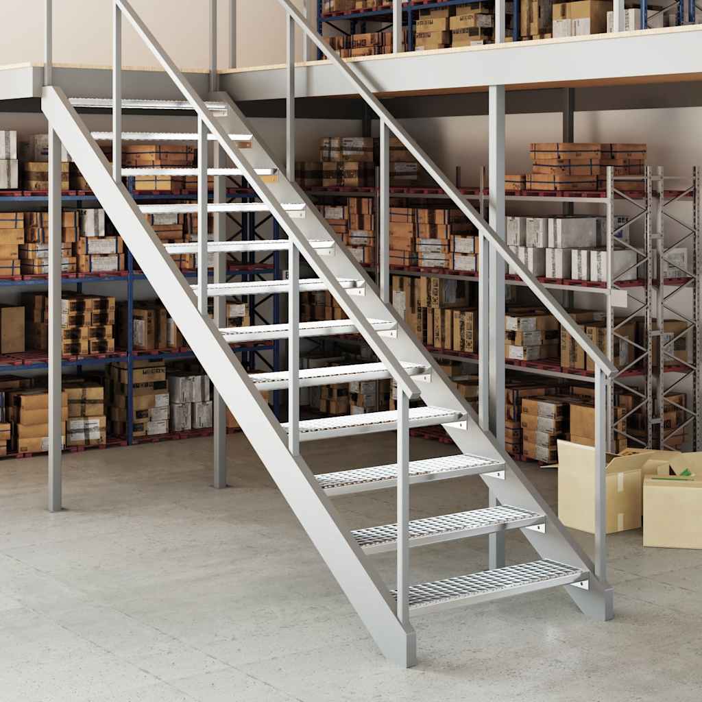 VidaXL trappetrinsgitter 90x24x7 cm galvaniseret stål
