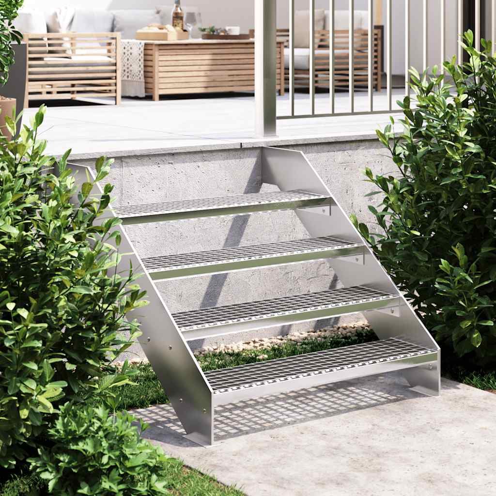VidaXL trappetrinsgitter 90x24x7 cm galvaniseret stål